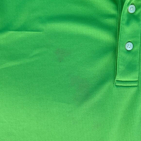 Ultra Club Cool & Dry US Foods 3 Button Polo Tee Shirt Top Medium Solid Green - Picture 3 of 15